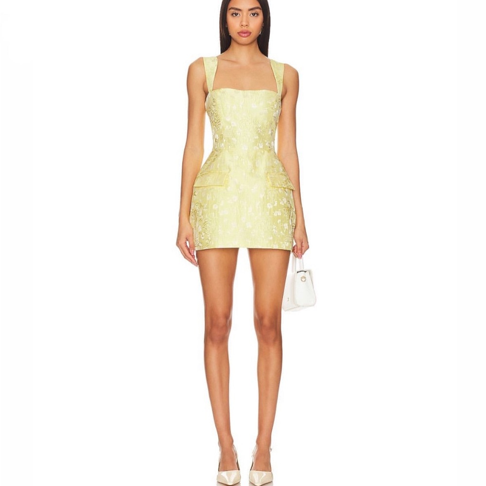 Amanda Uprichard Yellow Mini Dress